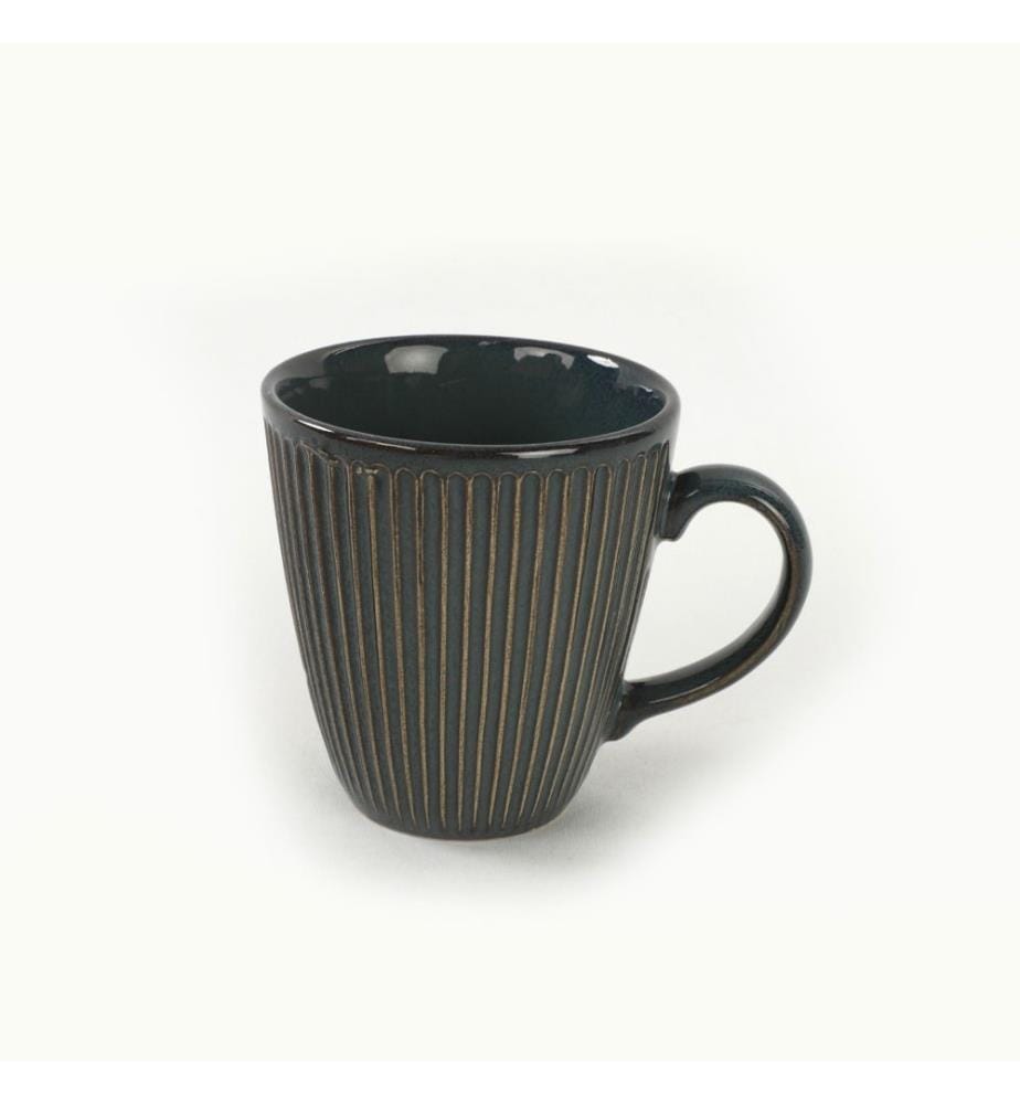 Set di tazze, 6 pezzi, verde mare, gres ceramico, non assorbe acqua