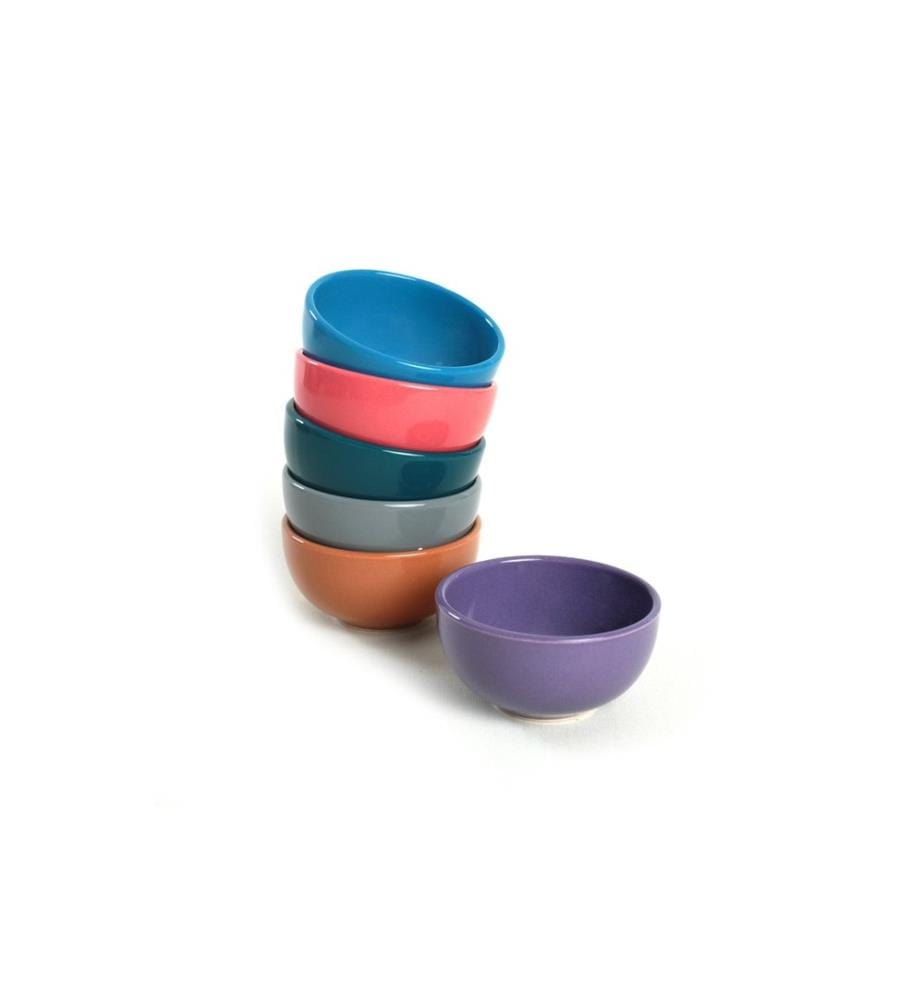 Set de bols en céramique, 6 pièces, multicolore, 100% céramique