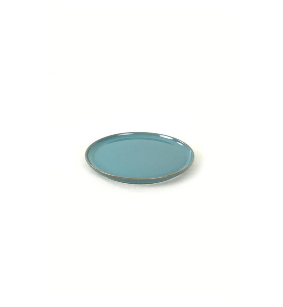 Set d'assiettes à dessert, 6 pièces, Turquoise, 100% céramique, antibactérien