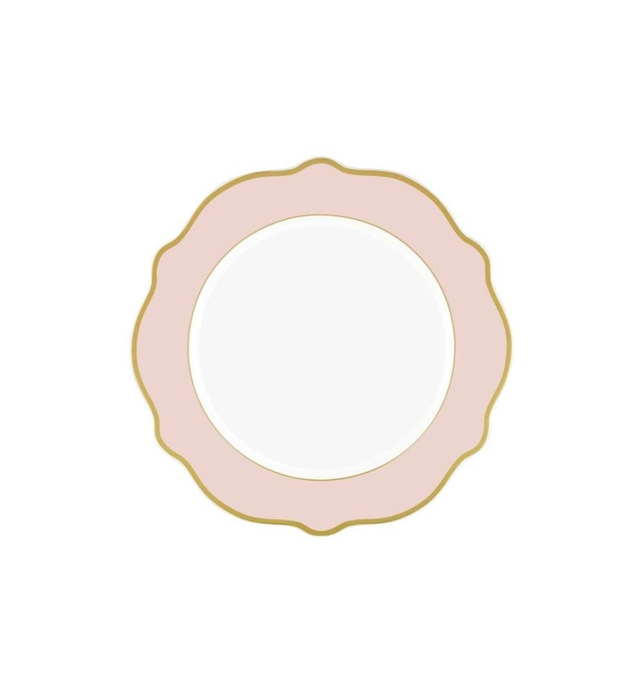 Dessertteller-Set, 6-teilig, rosa, 100% Porzellan
