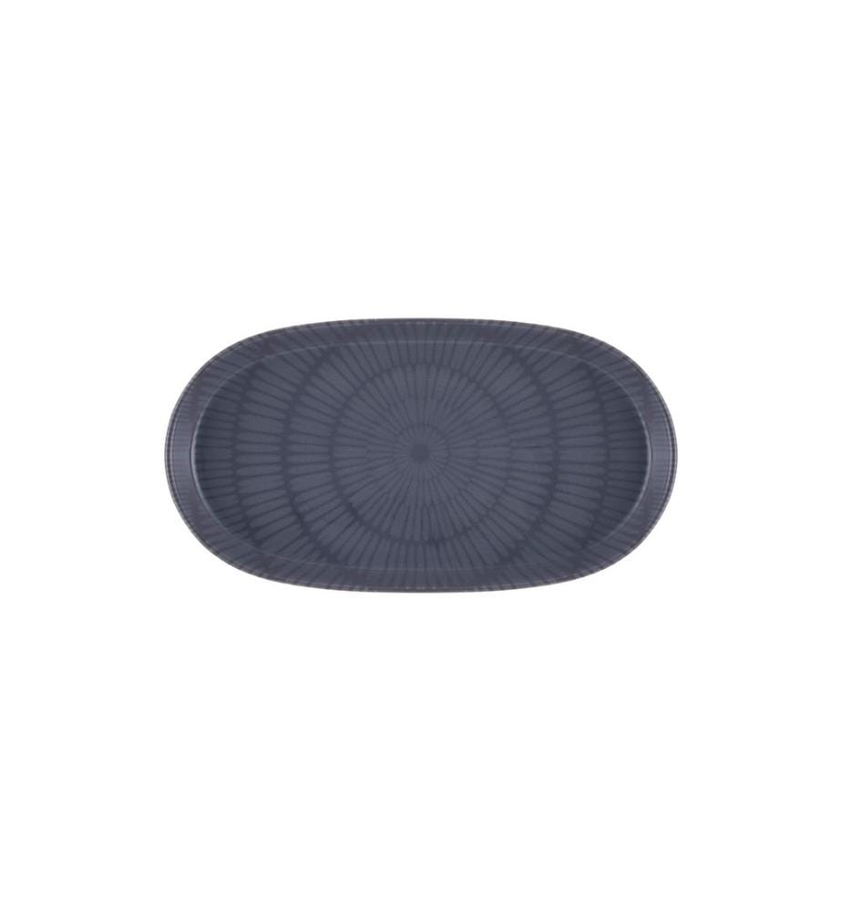Platter Set, 2 Pieces, Grey, 100% Ceramic