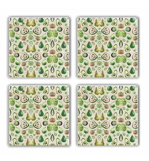 Glasmatte, 4 Stück, Multicolor, Naturstein