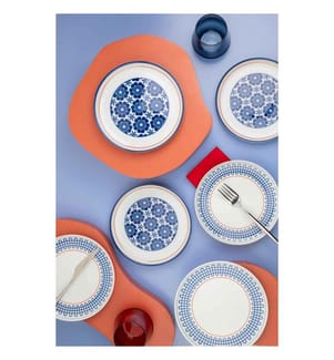 Service à gâteaux, 6 pièces, multicolore, 100% porcelaine