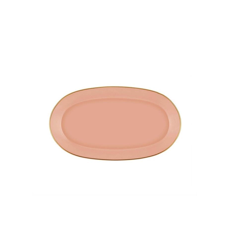 Set d'assiettes de service, 2 pièces, saumon, céramique