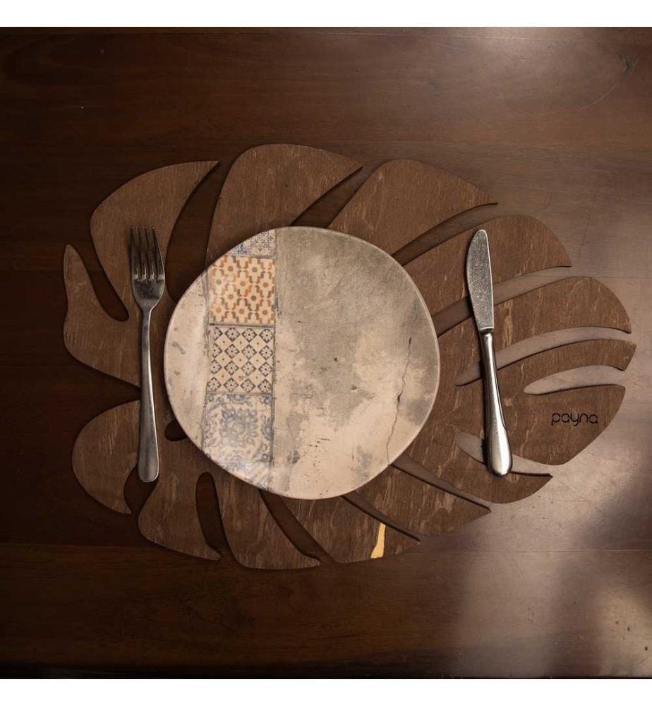 Table Mat Set, 4 Pieces, Wenge, 100% Wooden, Handmade