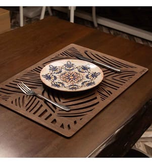 Table Mat Set, 4 Pieces, Wenge, 100% Wooden, Handmade