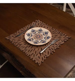 Table Mat Set, 4 Pieces, Wenge, 100% Wooden, Handmade