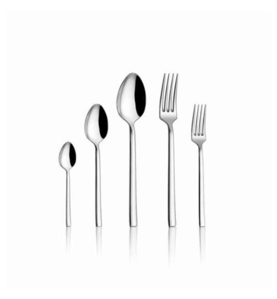 Ensemble de couverts, 60 pièces, argent, acier inoxydable
