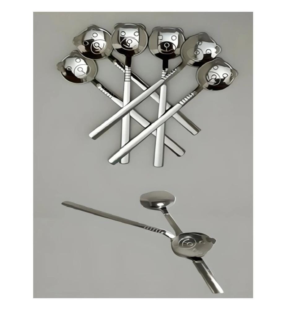 Spoon Set, 6 Pieces, Silver, 100% Stainmless Steeml