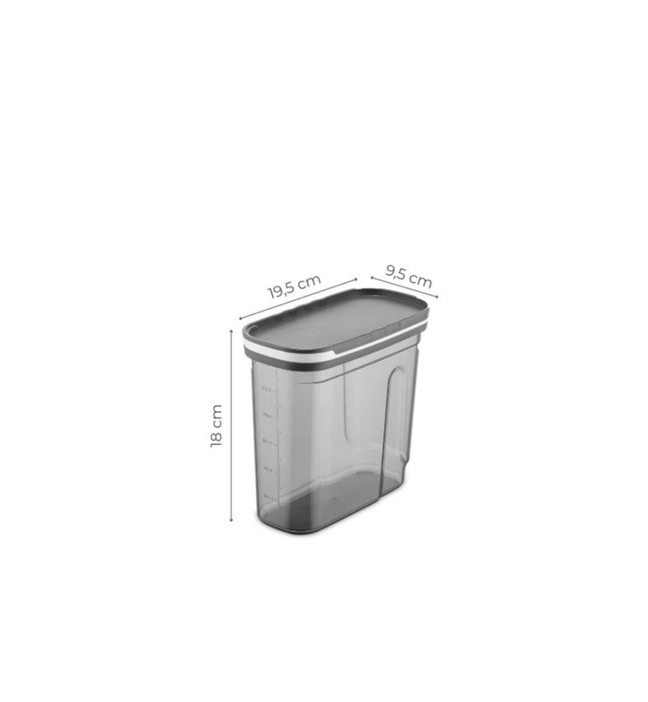 Boîte de rangement, 4 pièces, anthracite, plastique, sans Bpa