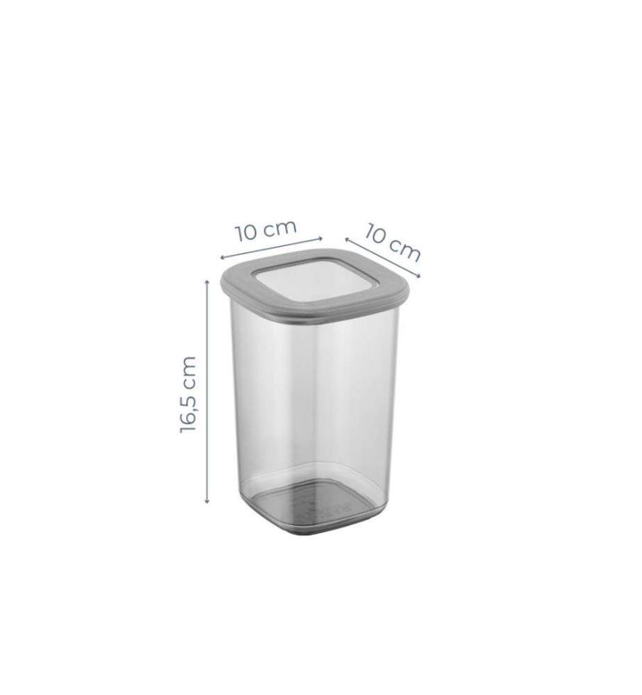 Boîte de rangement, 12 pièces, anthracite, plastique, sans Bpa