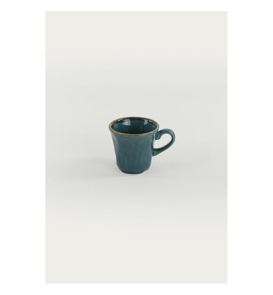 Coffee Cup Set, 8 Pieces, Blue, Ceramic