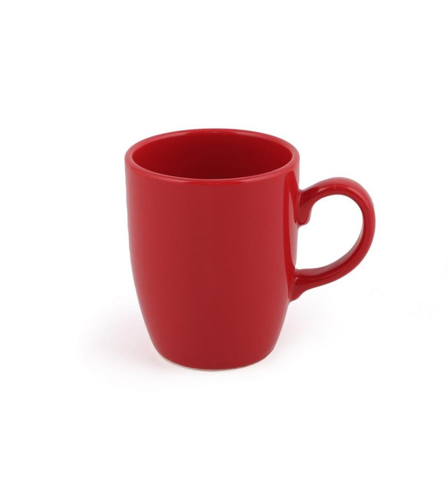 Mug Set, 6 Pieces, Red, Ceramic