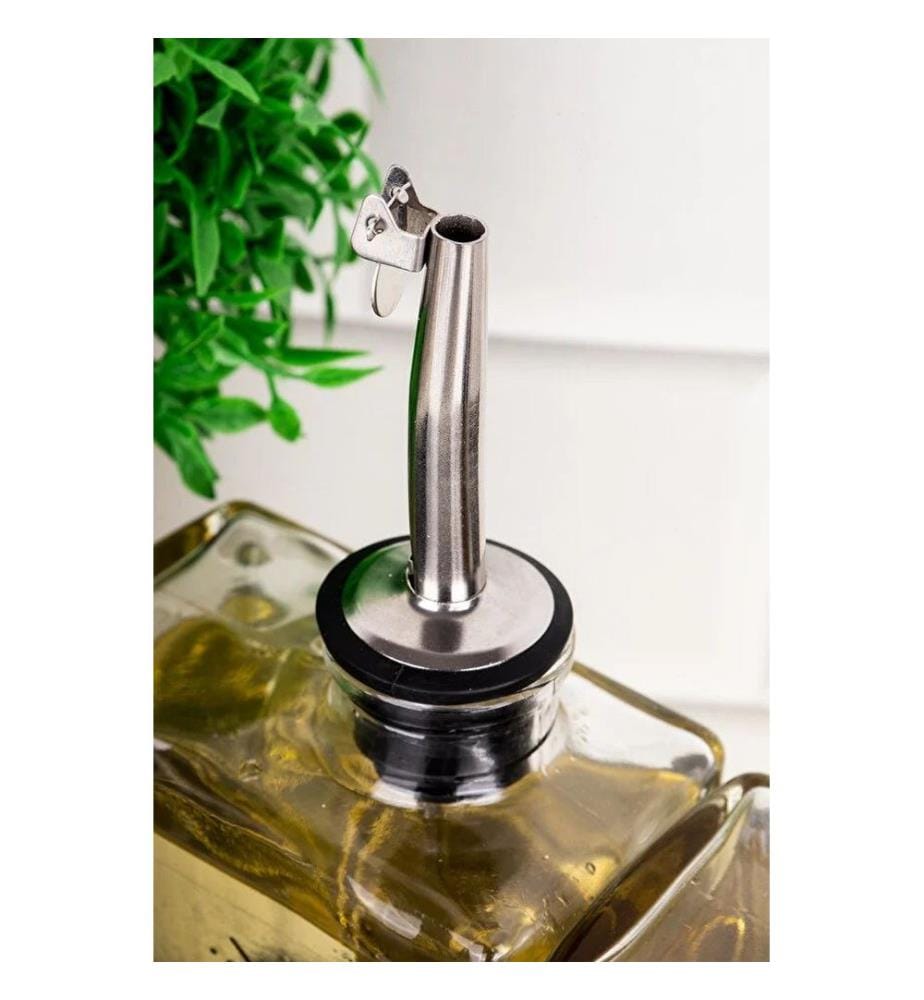 Ölspender-Set, 2-teilig, transparent, 100 % GLAS