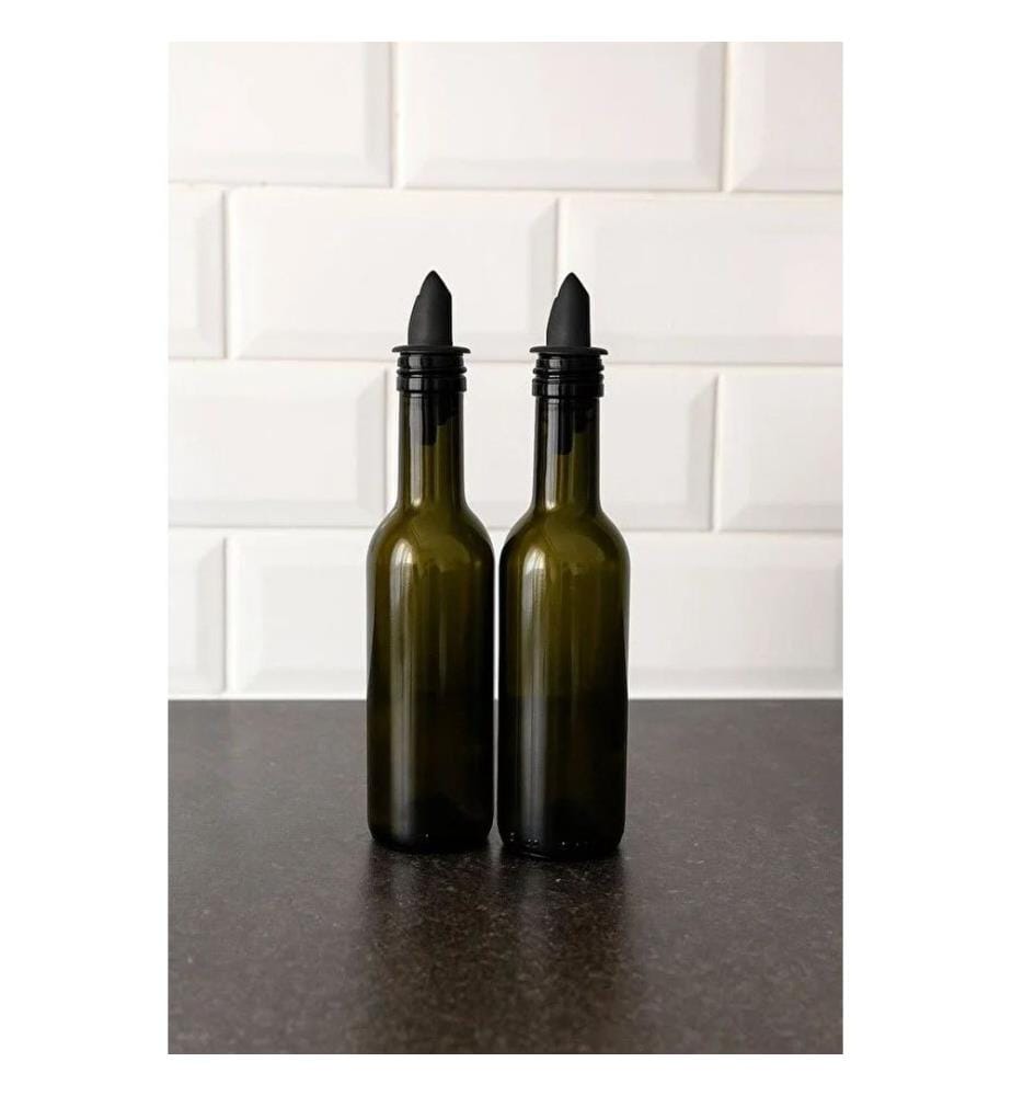 Set di dosatori per olio, 2 pezzi, trasparente, 100% VETRO