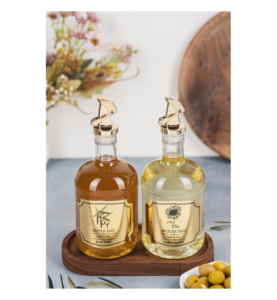 Set di oliere, 2 pezzi, trasparente, 100% VETRO