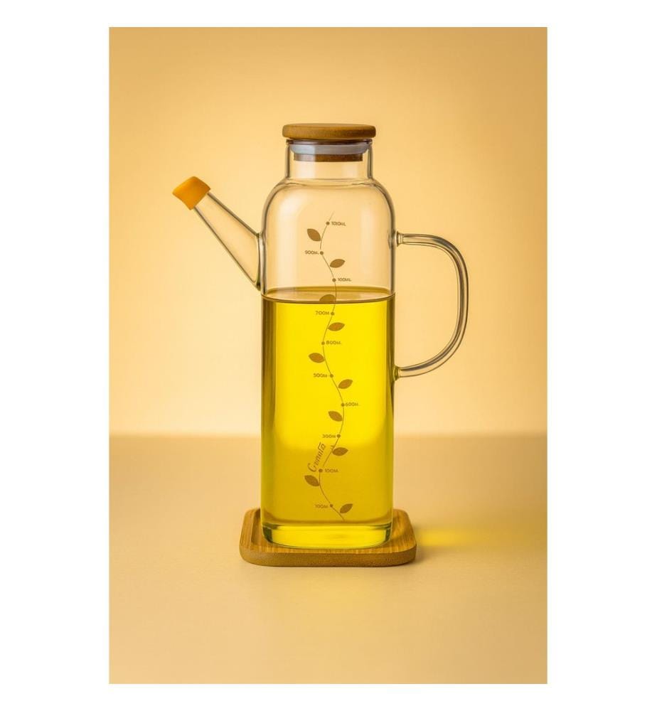 Ölspender-Set, 3-teilig, transparent, 100 % GLAS