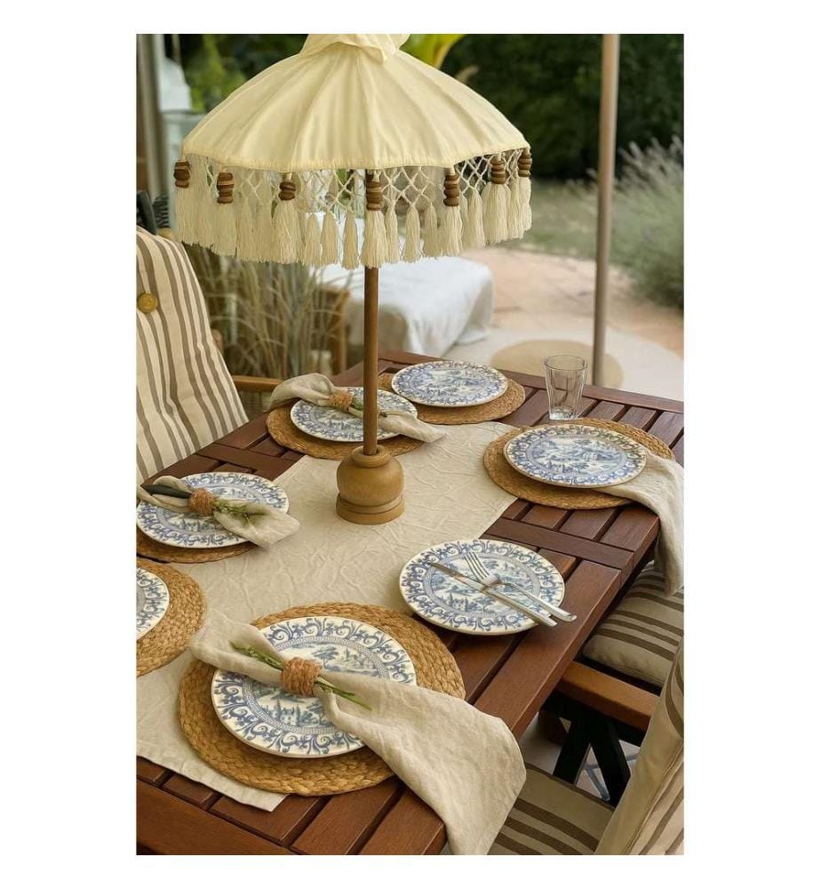 Dinner Set, 24 Pieces, BlueDark Blue, 100% PORCELAIN