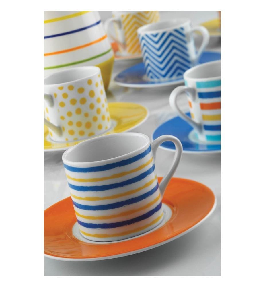 Bunt, Kaffeetassen, Porzellan