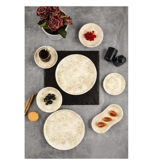 Breakfast Set, 26 Pieces, Cream, 100% Porcelain