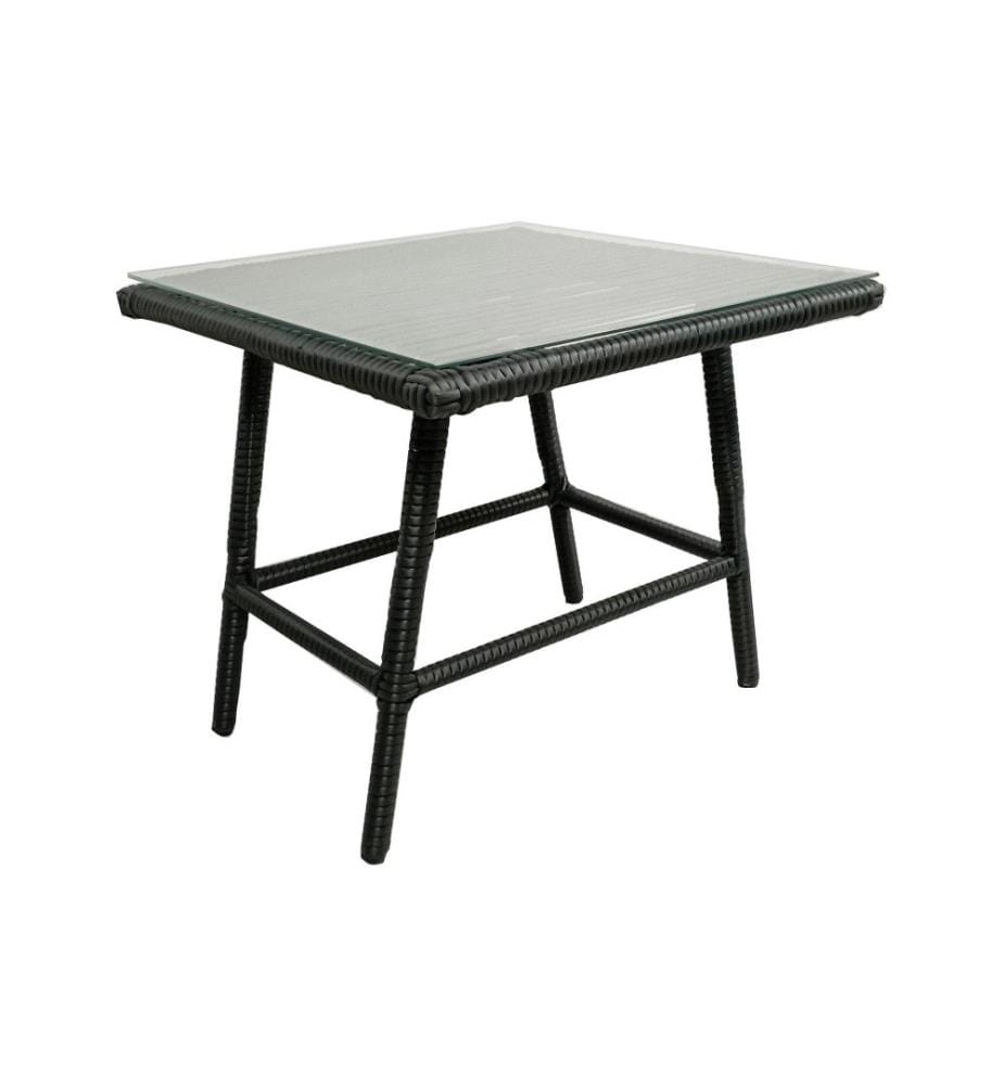 Garten-Lounge-Set, Grau, Gestell aus Aluminium, Tischplatte aus gehärtetem Glas