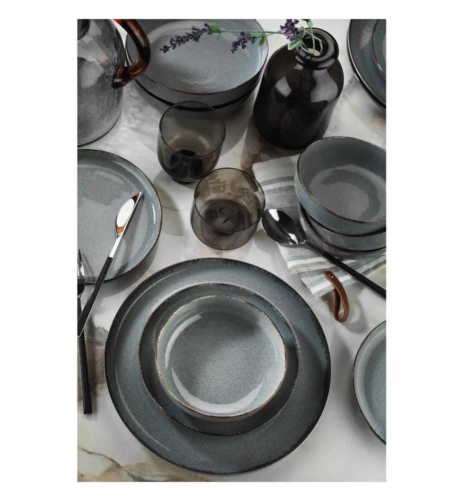 Dinner Set, 16 Pieces, Turquoise, Porcelain