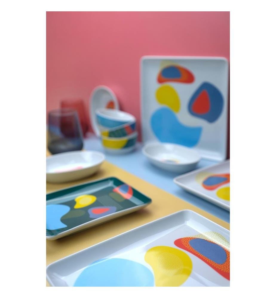 Breakfast Set, 16 Pieces, Multicolor, 100% Porcelain