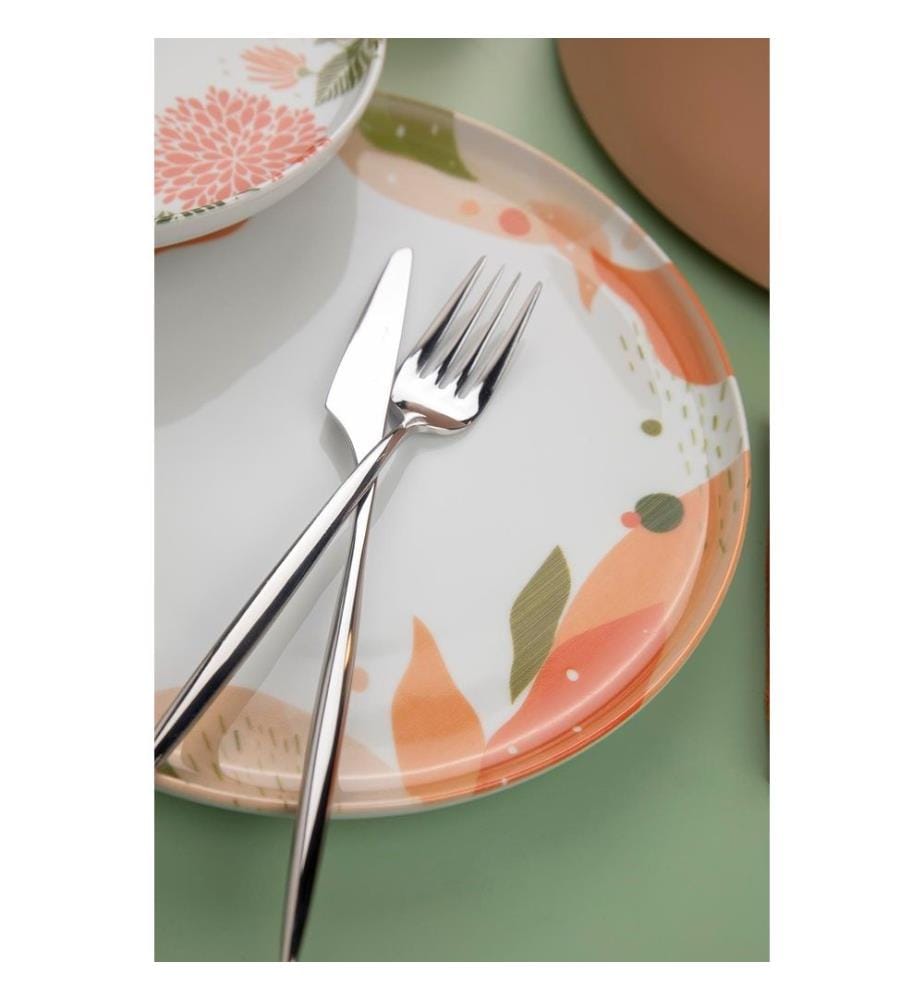 Dinner Set, 18 Pieces, Multicolor, 100% Porcelain