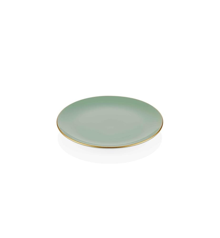 Dessertteller-Set, 6-teilig, grün, Keramik