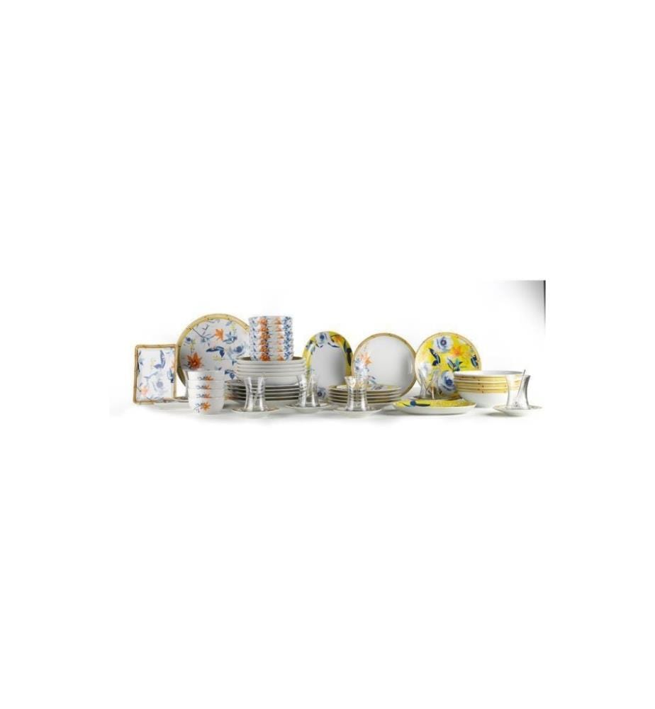 Dinner Set, 50 Pieces, Multicolor, Porcelain