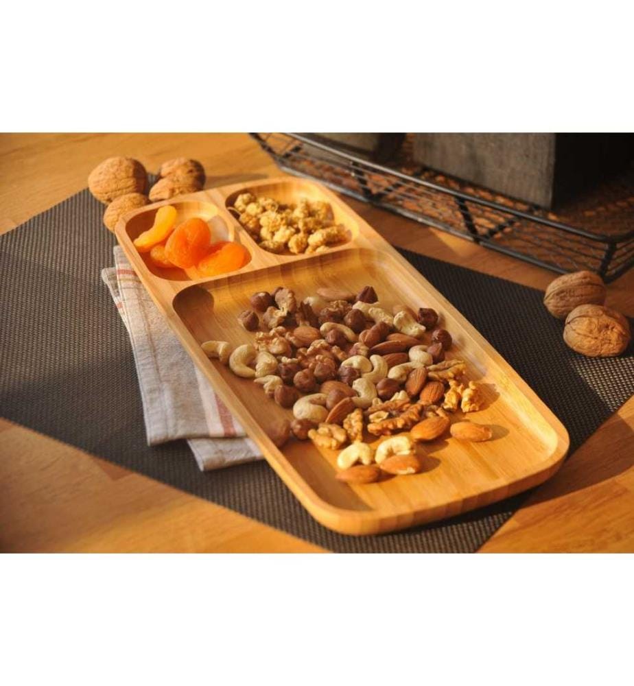 Service Plate, Walnut, Bamboo