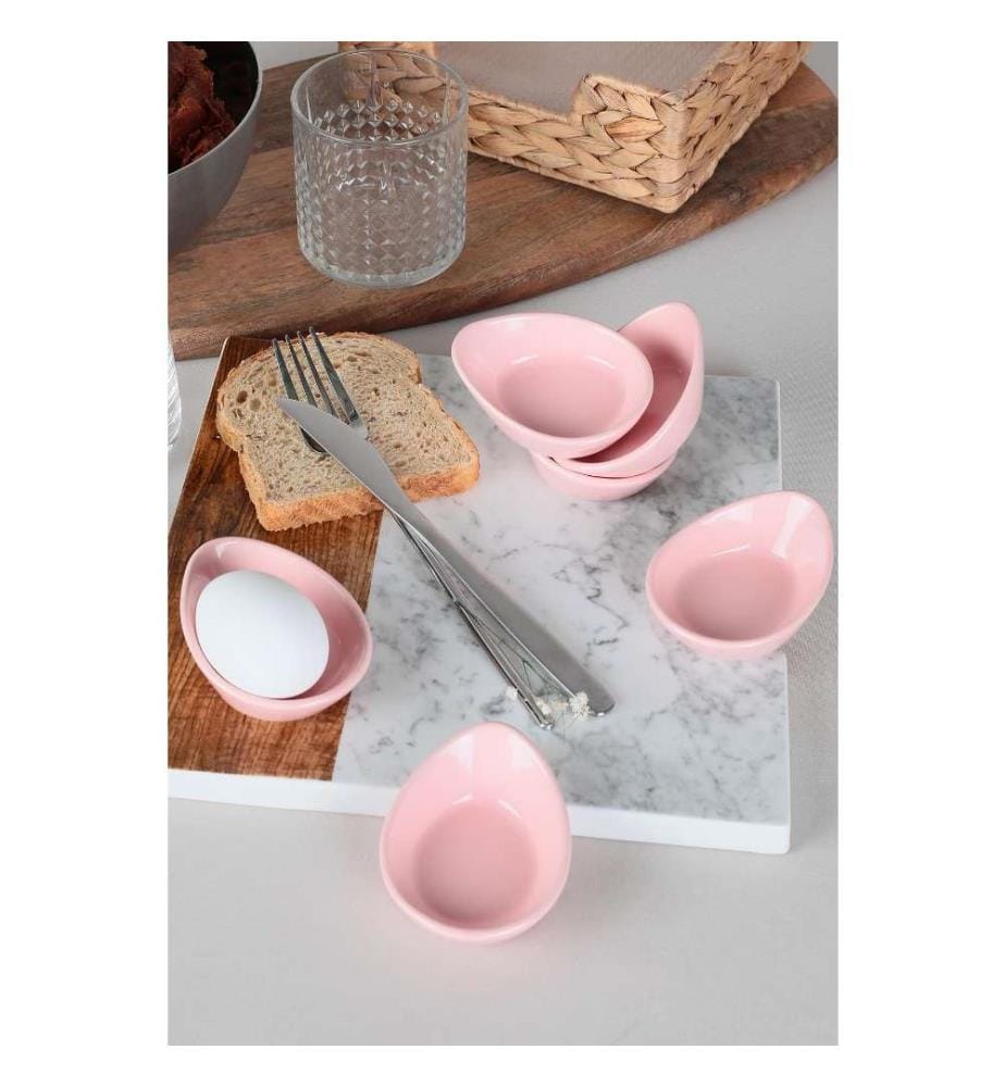 Sauce Plate Set, Pink, Ceramic