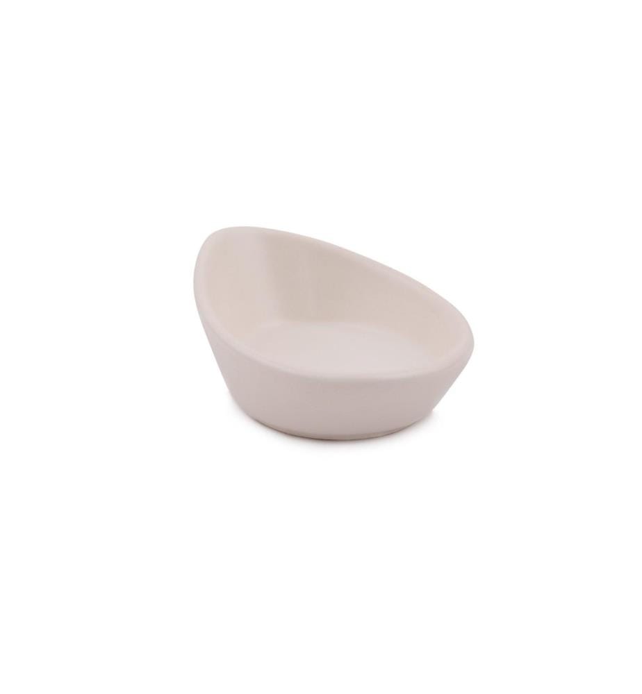 Sauce Plate Set, Matte White, Ceramic