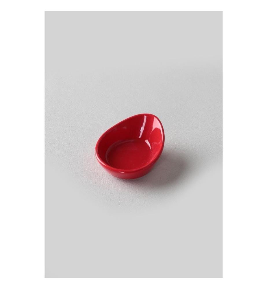 Sauce Plate Set, Red, Ceramic