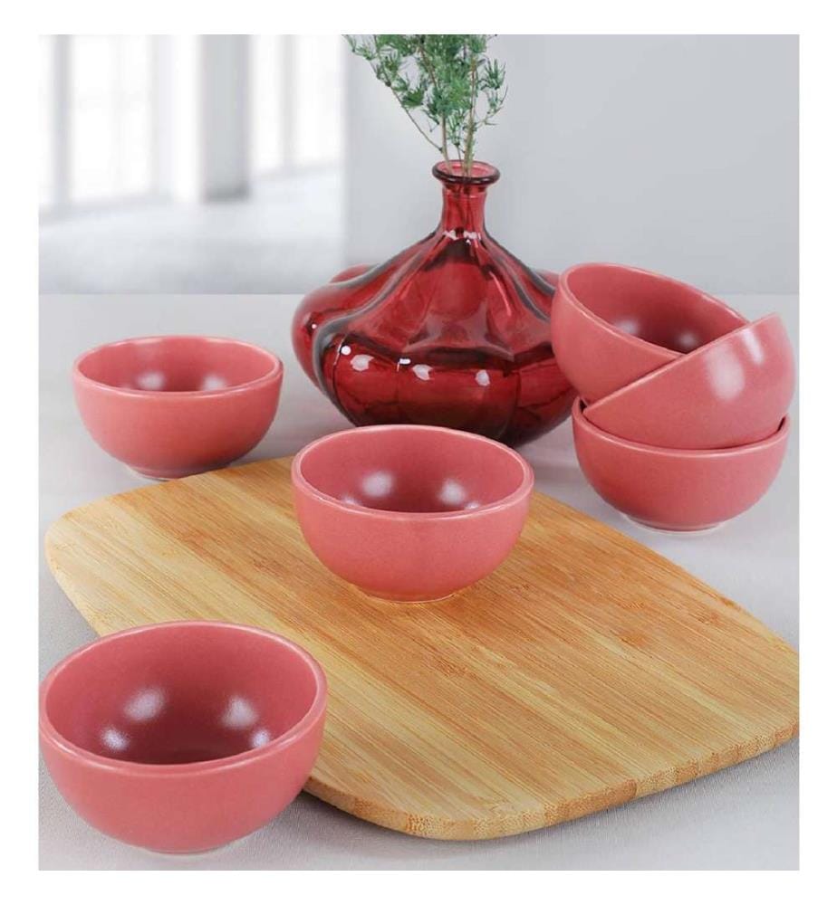 Sauce Plate Set, Dusty Rose, Ceramic