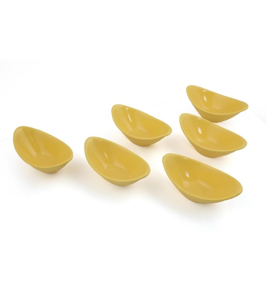 Bowl Set, 6 Pieces, Yellow, Ceramic