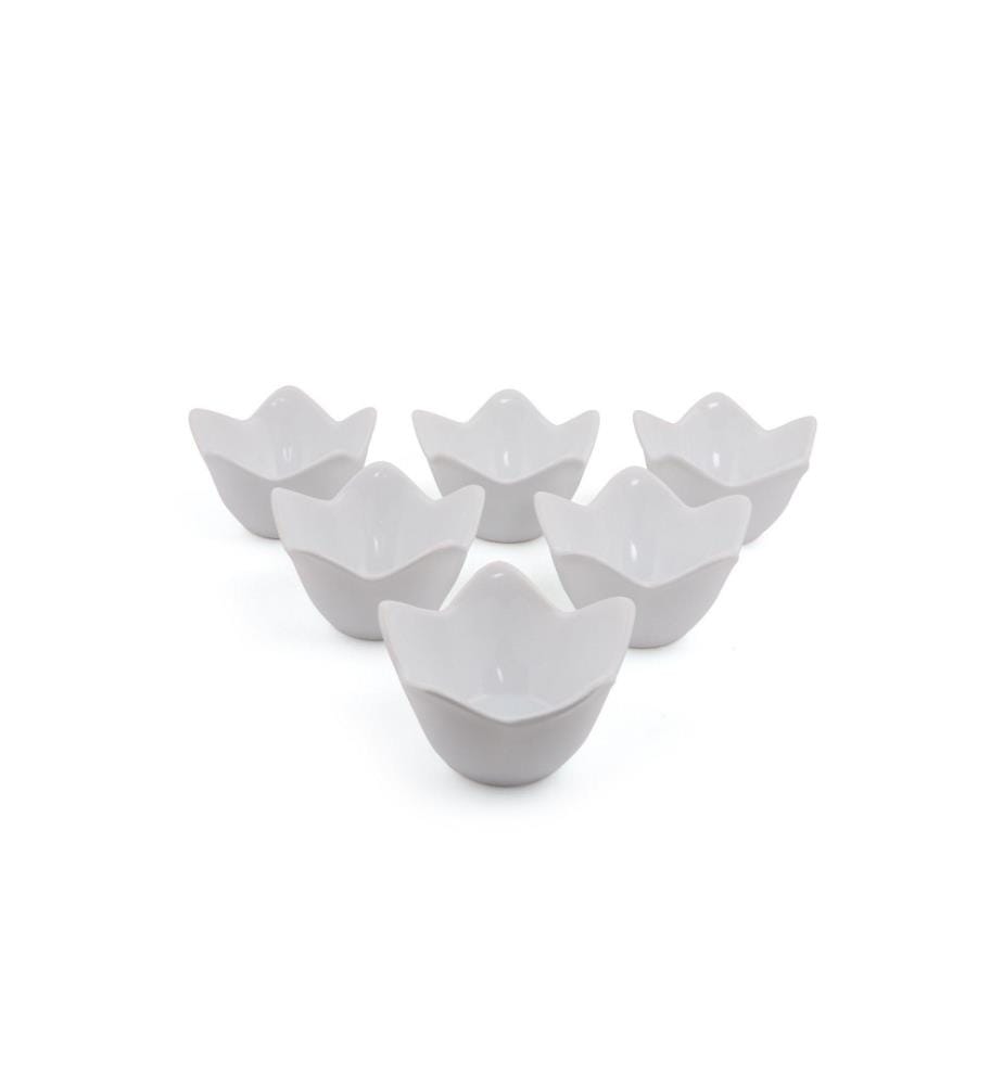 Bowl Set, 6 Pieces, White, Ceramic