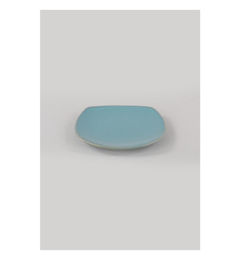 Dessert Plate Set, 6 Pieces, Turquoise, Ceramic
