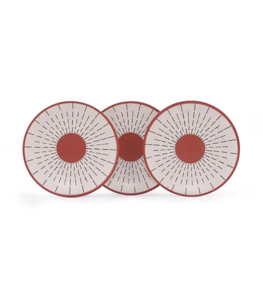 Dessert Plate Set, 6 Pieces, Multicolor, Ceramic, Does Not ABSorb Water