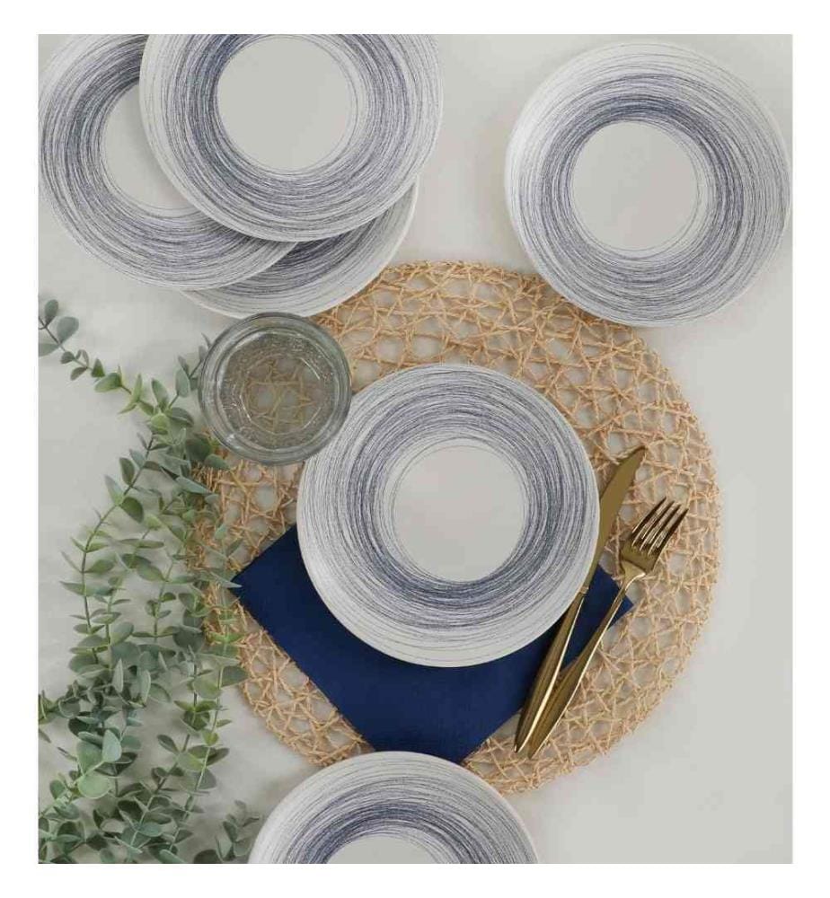 Dessert Plate Set, 6 Pieces, Multicolor, Ceramic, Does Not ABSorb Water