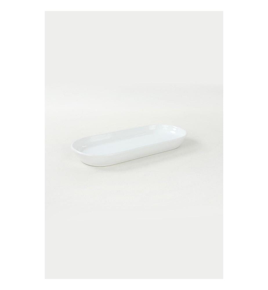 Platter Set, 2 Pieces, White, Ceramic, Does Not ABSorb Water