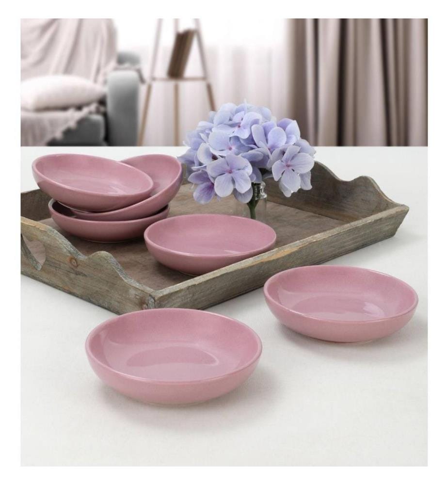 Sauce Bowl Set, 6 Pieces, Purple, Ceramic, Does Not ABSorb Water