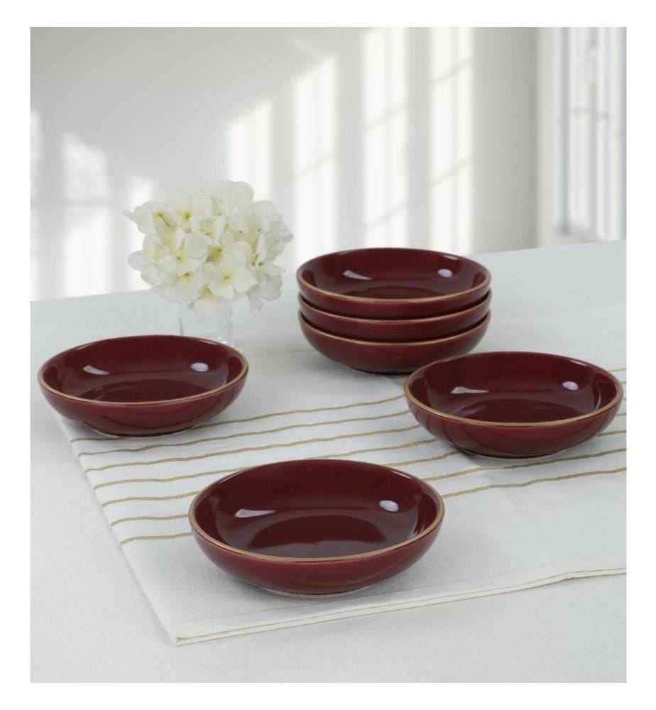 Sauce Bowl Set, 6 Pieces, Damson, Ceramic, Does Not ABSorb Water
