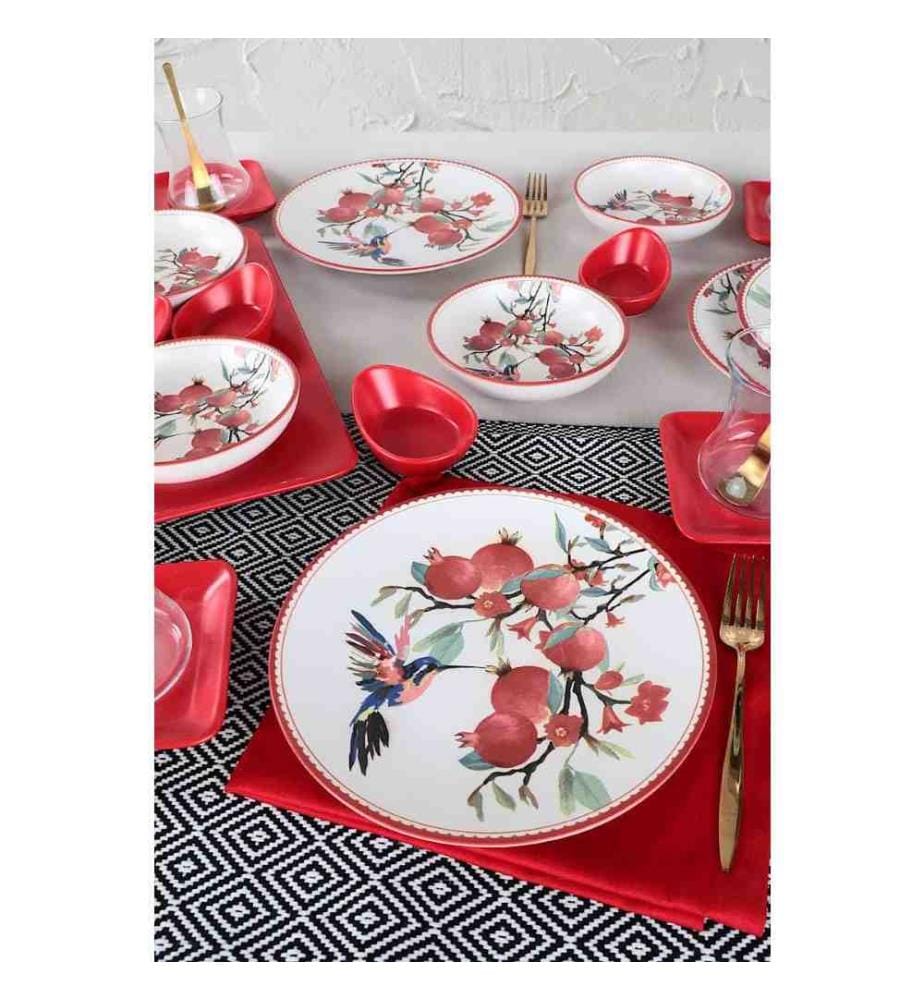 Breakfast Set, 21 Pieces, Multicolor, Ceramic Stoneware, Does Not ABSorb Water