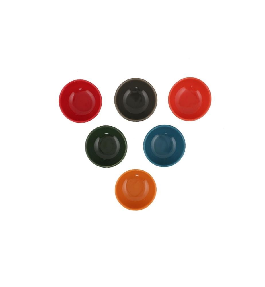 Bowl Set, 6 Pieces, Multicolor, Ceramic, Does Not ABSorb Water