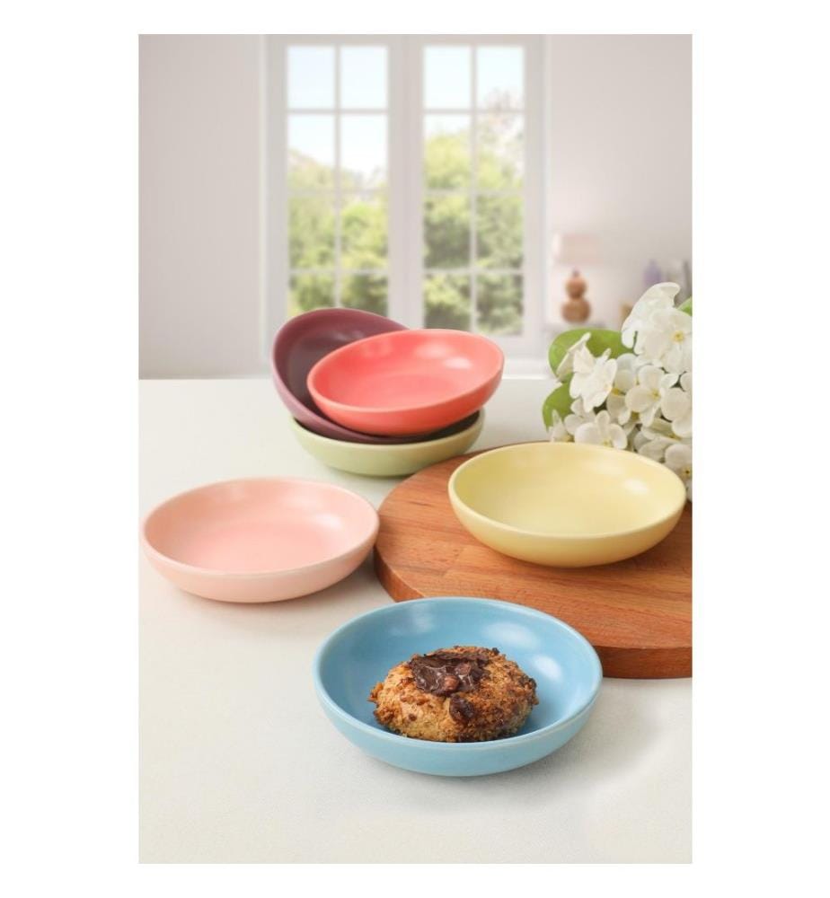 Bowl Set, 6 Pieces, Multicolor, Ceramic Stoneware, Does Not ABSorb Water
