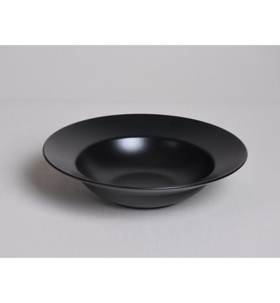 Service Plate, Black, Ceramic Stoneware, Does Not ABSorb Water