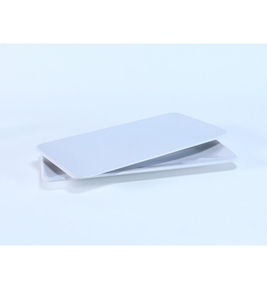 Platter Set, 2 Pieces, White, Ceramic