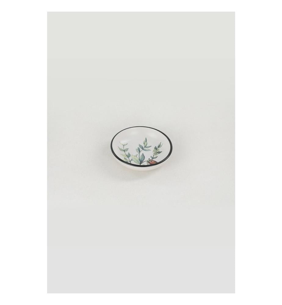 Sauce Bowl Set, 6 Pieces, White, Green, Purple, Black, Ceramic Stoneware, Does Not ABSorb Water