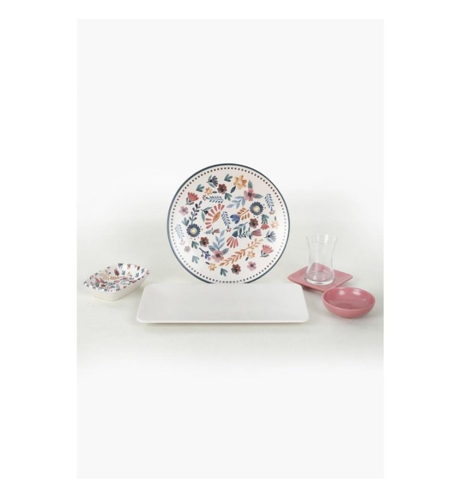 Breakfast Set, 30 Pieces, Multicolor, Ceramic, Does Not ABSorb Water